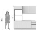 Ver imagem 4 de Cozinha Compacta 2 Gavetas e 8 Portas Acordes Glamy Madesa