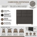 Ver imagem 7 de Cabeceira para Cama Casal Estofada 1,38 ,Mts Alice Vilajo: Suede Crush Cacau