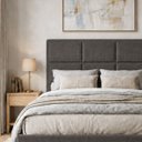 Ver imagem 2 de Cabeceira para Cama Casal Estofada 1,38 ,Mts Alice Vilajo: Suede Crush Cacau
