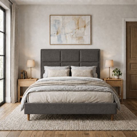 Cabeceira para Cama Casal Estofada 1,38 ,Mts Alice Vilajo: Suede Crush Cacau