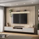 Ver imagem 1 de Rack com Painel para TV até 89 Polegadas 270x200cm com LED 100% MDF Astro Yescasa