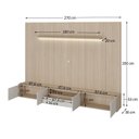 Ver imagem 3 de Rack com Painel para TV até 89 Polegadas 270x200cm com LED 100% MDF Astro Yescasa