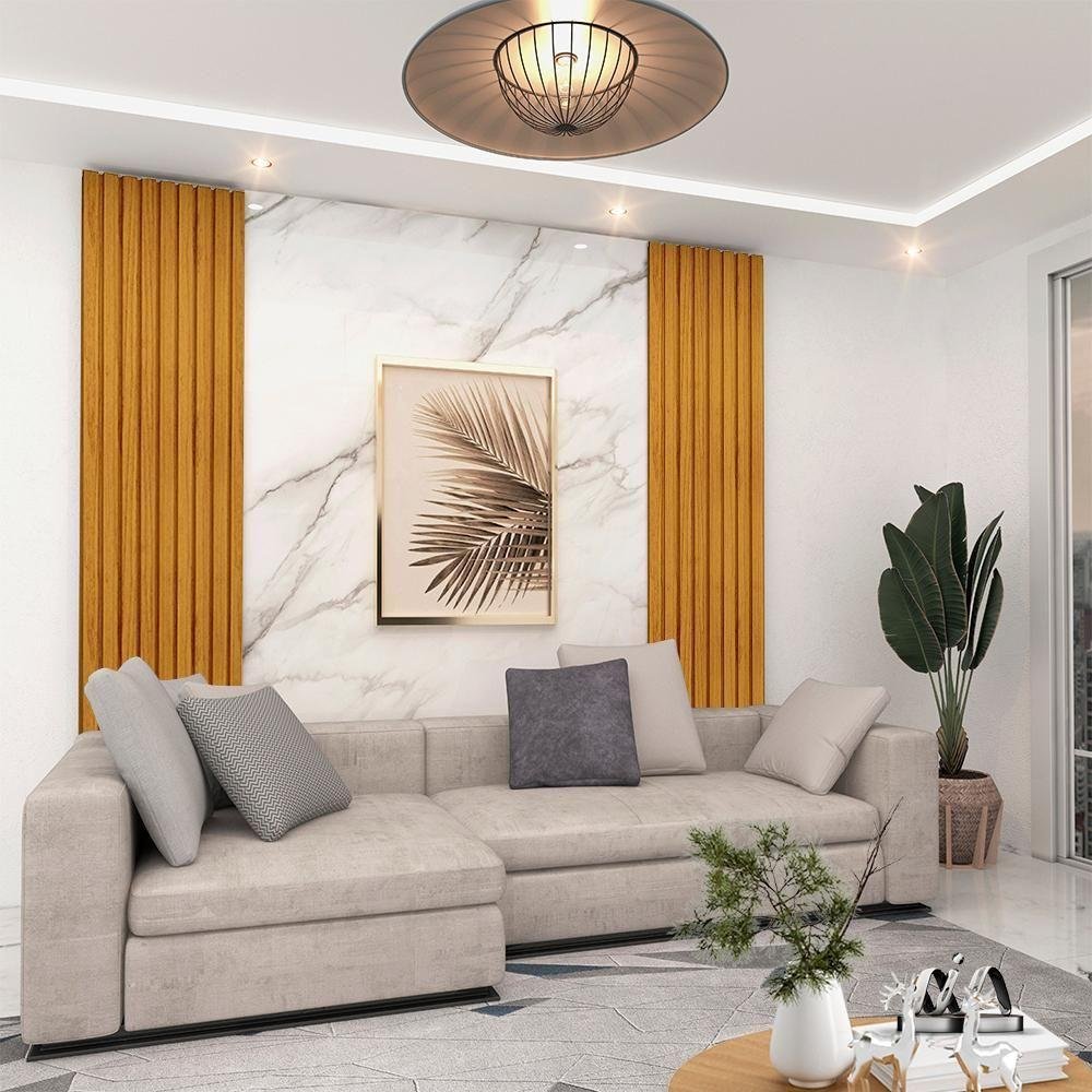 Painel Ripado Placa 140 Cm X 250 Cm 100% Mdf Naturale Nobre Gelius - 3