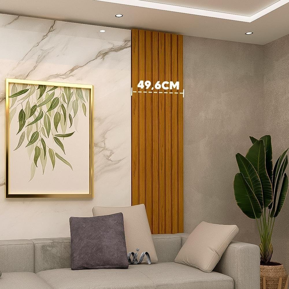 Painel Ripado Placa 140 Cm X 250 Cm 100% Mdf Naturale Nobre Gelius - 5