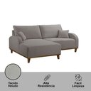 Ver imagem 4 de Sofá Albano Veludo 185cm Chaise Lado Esquerdo Meu Sofá Online