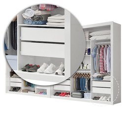 Closet Casal Premium Clarice Plus 06 Portas 8 Gavetas Branco - 7