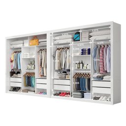 Closet Casal Premium Clarice Plus 06 Portas 8 Gavetas Branco - 3