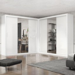 Closet Casal Premium Clarice Plus 06 Portas 8 Gavetas Branco - 1