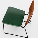 Ver imagem 7 de Cadeira Decorativa Estofada Sala Jantar Allana L02 Couríssimo Camel Facto Verde Musgo - Lyam Decor