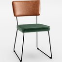 Ver imagem 1 de Cadeira Decorativa Estofada Sala Jantar Allana L02 Couríssimo Camel Facto Verde Musgo - Lyam Decor