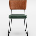 Ver imagem 3 de Cadeira Decorativa Estofada Sala Jantar Allana L02 Couríssimo Camel Facto Verde Musgo - Lyam Decor