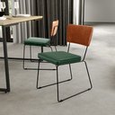 Ver imagem 2 de Cadeira Decorativa Estofada Sala Jantar Allana L02 Couríssimo Camel Facto Verde Musgo - Lyam Decor