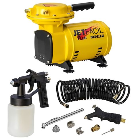 Motocompressor de Ar Jet Fácil Plus Motor Monofásico 110 Volts com Acessórios 4P60HZ 920.1300-0 Schu