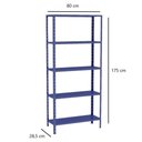 Ver imagem 2 de Estante Aço 5 Prateleiras Eaf005 Azul
