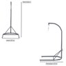 Suporte para Balanço Suspenso com Pintura para Jardim, Varanda, Edícula Trama Original - 2
