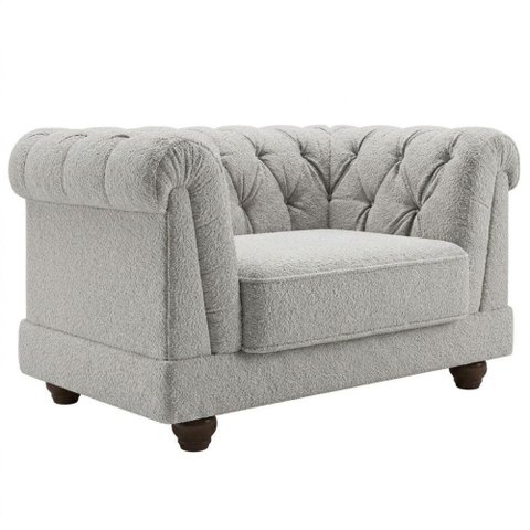 Poltrona Decorativa Capitone Acorde Pes MDF Boucle Tce 1018 Moll