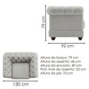 Ver imagem 3 de Poltrona Decorativa Capitone Acorde Pes MDF Boucle Tce 1018 Moll