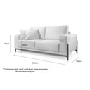 Ver imagem 3 de Sofá 4 Lugares Fixo Living Bellagio Linho Offwhite 01t 2,5m