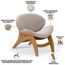 Ver imagem 4 de Poltrona Decorativa Orgânica Sala Living Kadosh L02 Bouclê Creme - Lyam Decor