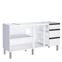Ver imagem 4 de Balcão Para Cozinha de Aço 3 Portas 3 Gavetas e Porta Tempero Gaia 180 Com Tampo Cozimax Branco