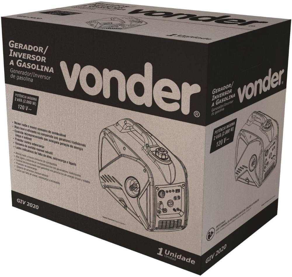 Inversor à Gasolina 2000W 127V Giv 2020 Vonder - 13