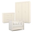 Ver imagem 1 de Quarto de Bebe 4 Portas Tutto New Off White com Capitonê New Boucle - Matic