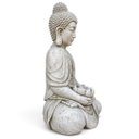 Ver imagem 4 de Estátua Buda Meditando com Flor de Lótus em Pó de Mármore a: 100cm L: 75cm C: 50cm