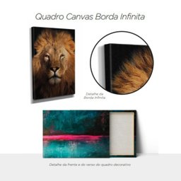 Quadro decorativo Escritório Tigre Fundo Branco 40x60 - 4