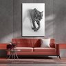 Quadro decorativo Escritório Tigre Fundo Branco 40x60 - 3