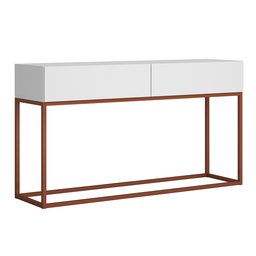 Buffet P/ Hall de Entrada Aparador Estilo Robusto Industrial:off White - 2
