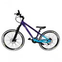 Ver imagem 2 de Bicicleta Aro 26 Vikingx Tuff X44 Roxo-azul 21v Alumínio Freio a Disco Aros Vmaxx Pretos