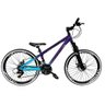 Bicicleta Aro 26 Vikingx Tuff X44 Roxo-azul 21v Alumínio Freio a Disco Aros Vmaxx Pretos - 1