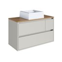 Ver imagem 6 de Conjunto Banheiro Gabinete com Cuba e Espelheira 4 Portas 1 Gaveta 80cm Multimóveis Crart-CON005 -