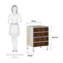 Ver imagem 2 de Balcão de Cozinha sem Tampo Gaveteiro 60cm 4 Gavetas Lis Luciane Móveis