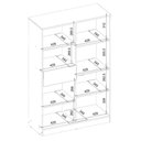 Ver imagem 3 de Armário Multiuso Neo 2 Portas 2 Prateleiras MDP 90,2cm Off White Demóbile