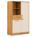 Ver imagem 1 de Armário Multiuso Neo 2 Portas 2 Prateleiras MDP 90,2cm Off White Demóbile