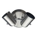 Ver imagem 3 de Spot Direcionável Duplo Em Alumínio Para Lâmpadas E27 Alumínio Escovado