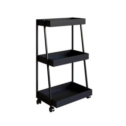 Carrinho Multiuso com Rodízios 48cm com 3 Prateleiras Cor:preto - 2