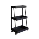 Ver imagem 2 de Carrinho Multiuso com Rodízios 48cm com 3 Prateleiras Cor:preto