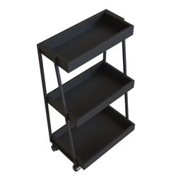 Carrinho Multiuso com Rodízios 48cm com 3 Prateleiras Cor:preto - 4