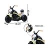 Mini Moto Eletrica Infantil Chopper Som e Luz 6v Bege - Importway - 4
