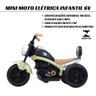 Mini Moto Eletrica Infantil Chopper Som e Luz 6v Bege - Importway - 3
