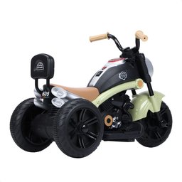 Mini Moto Eletrica Infantil Chopper Som e Luz 6v Bege - Importway - 2