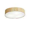 Ver imagem 1 de Plafon Luminária de teto decorativa para casa, MD-3076 nórdicas em tecido e madeira 3 lâmpadas - Pal