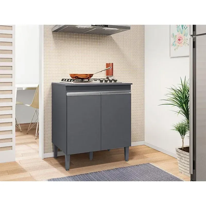 Balcão Cooktop Andréia Cinza - Ajl - 2
