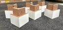 Ver imagem 4 de Kit C/6 Pes de Madeira Branco P/ Comoda