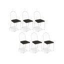 Ver imagem 1 de Kit 6 Cadeiras de Cozinha Noruega 2c077 6 Un Branco Fosco/preto 110 - Kappesberg