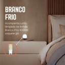 Ver imagem 2 de Abajur Luminária de Mesa Dama Interruptor e Globo e Lâmpada Branco Frio Decoração Casa Sala Quarto