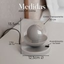 Ver imagem 3 de Abajur Luminária de Mesa Dama Interruptor e Globo e Lâmpada Branco Frio Decoração Casa Sala Quarto