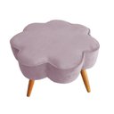 Ver imagem 1 de Puff Flor Decorativo Redondo Banqueta Pés Palito Veludo Cor:rose